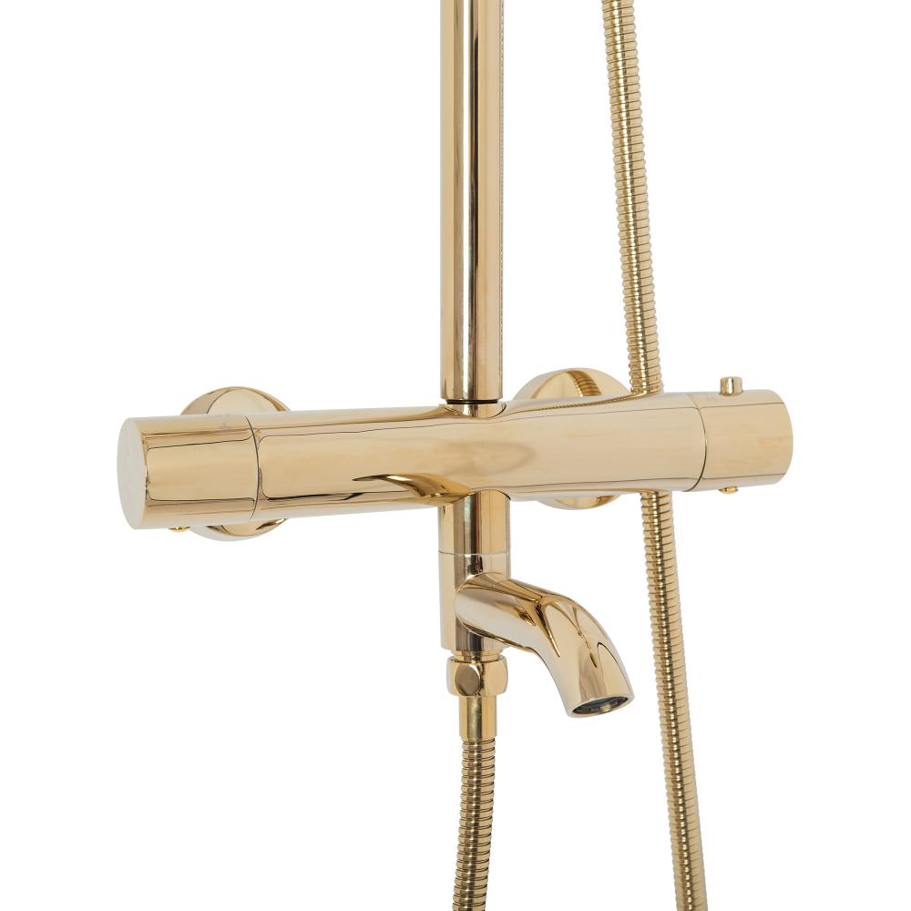 Thermostatic shower set Lungo Gold