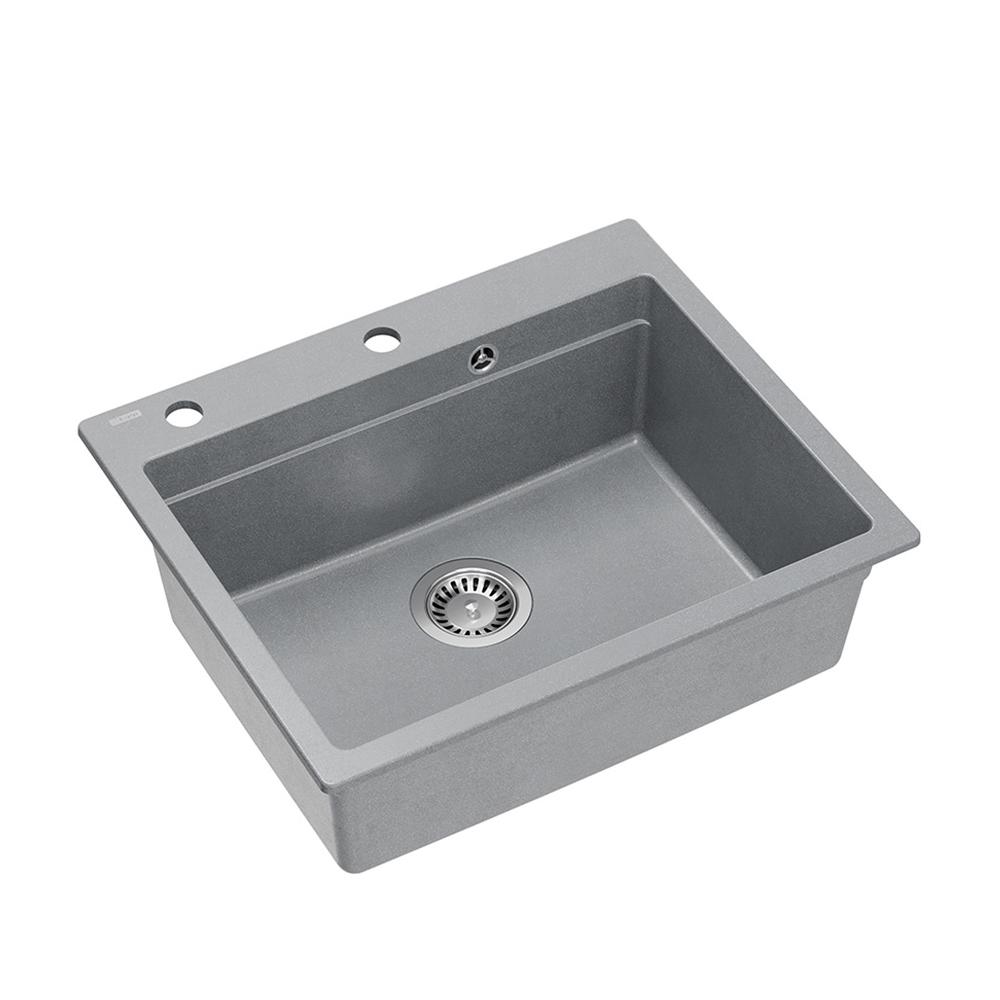 Granite sink KURT 110 WORKSTATION Grey Metallic
