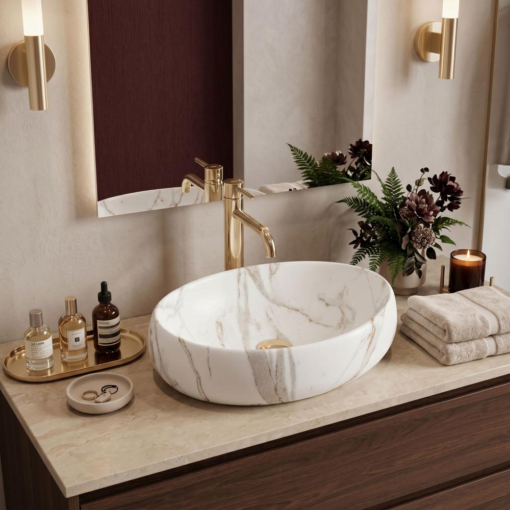 Νιπτήρας πάγκου Rea Linda Lava Mat Μ 48.5 x Π 34 x Υ 14.5