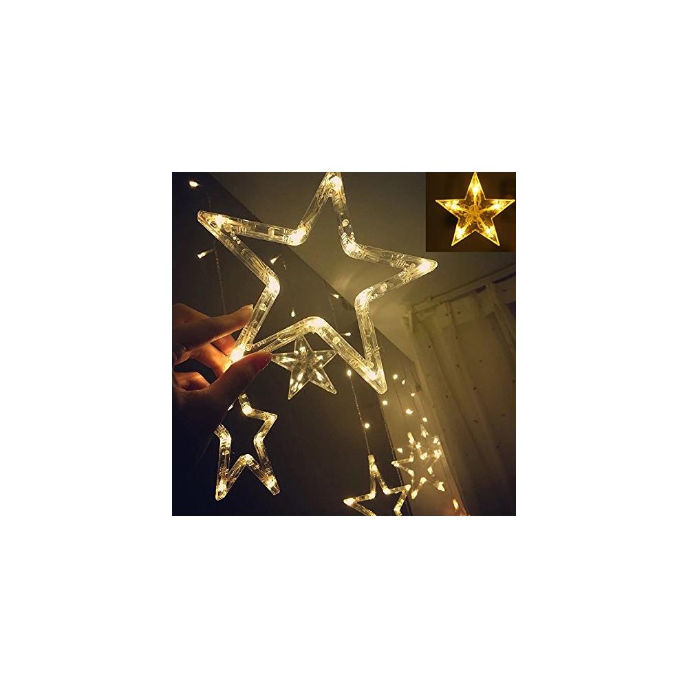 Lampki choinkowe kurtyna LED gwiazdy 2m