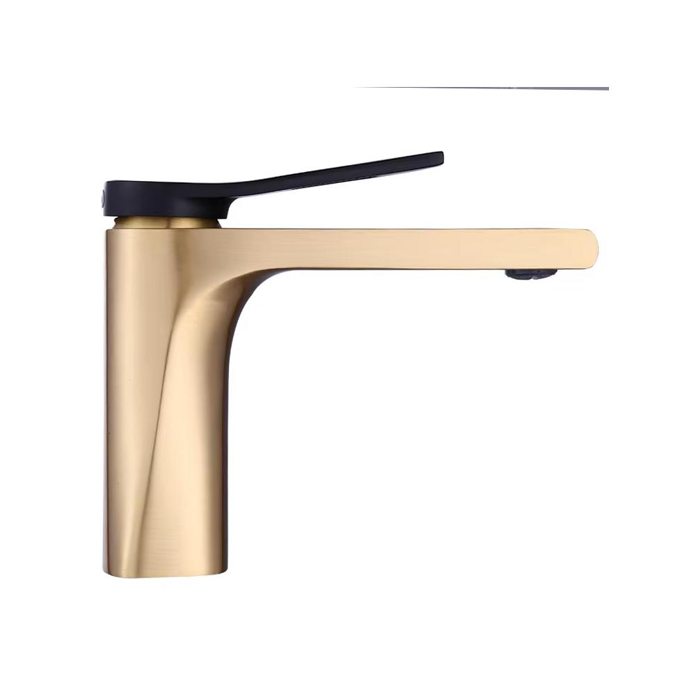 Bathroom faucet REA Soul Gold mat black low