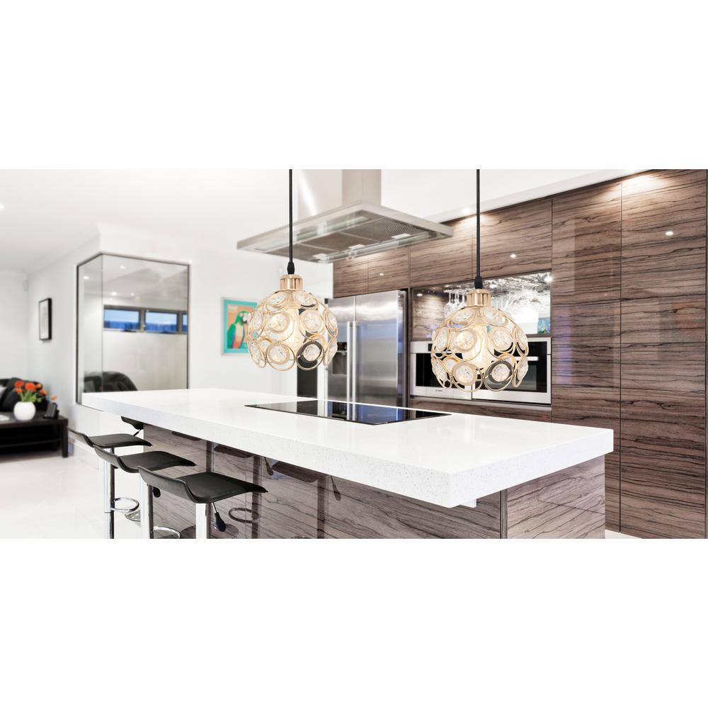 Hängelampe Kristall Loft gold APP208