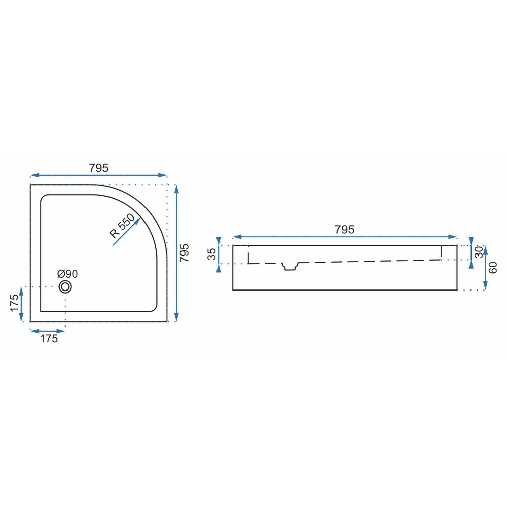 Душова кабіна REA Look Black 80x80