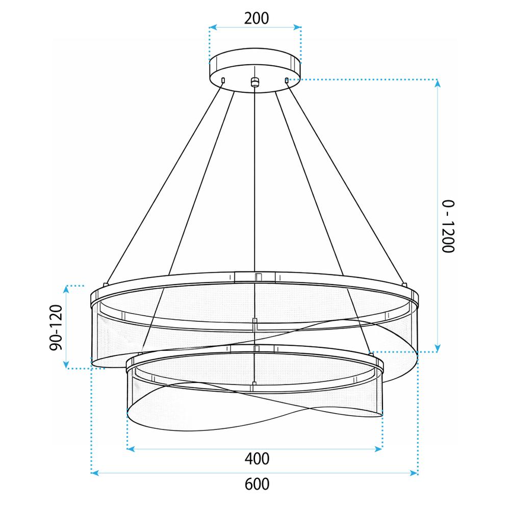 LAMPA SUFITOWA WISZĄCA G146-2CP ZŁOTA