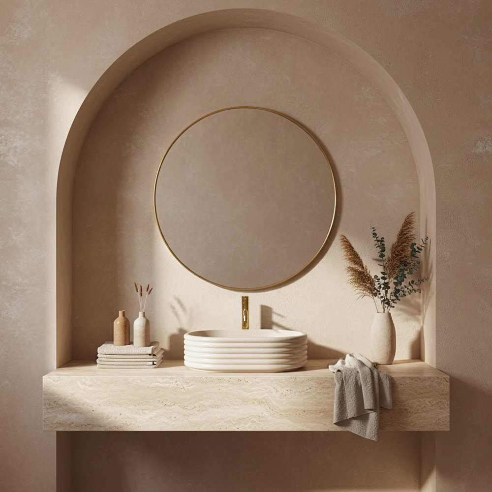 Countertop Basin Rea Nicoletta Beige