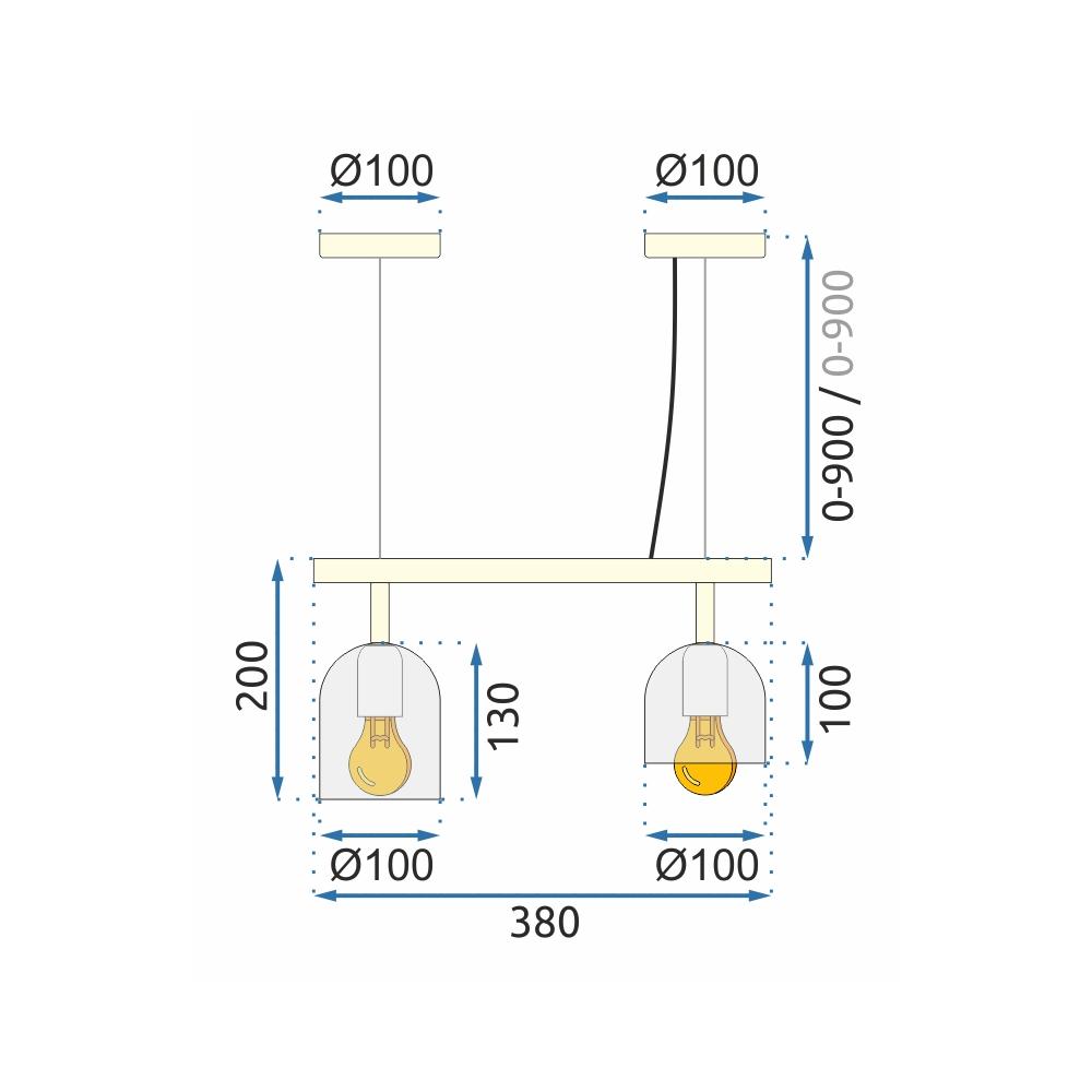 Deckenlampe APP1033-2C Black