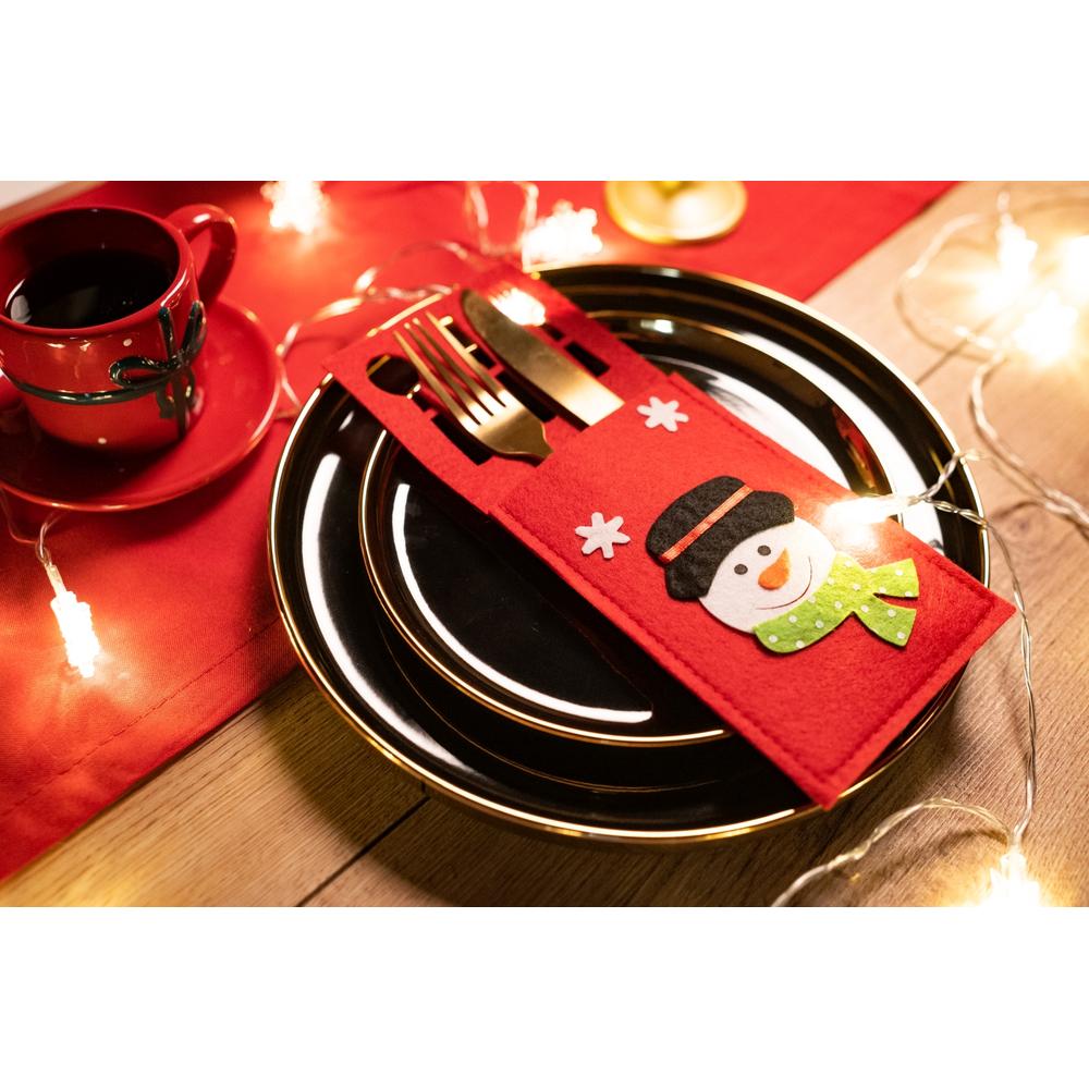 Pokrowiec na sztućce Świateczny 3 szt KF333