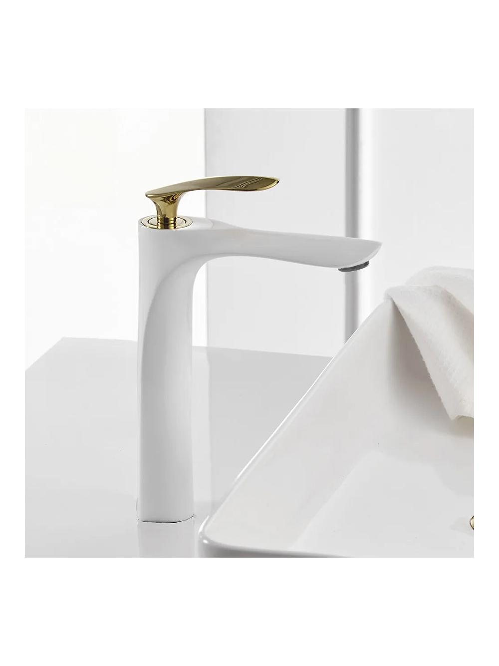 Βρύση υψηλής λεκάνης REA ORBIT White Gold