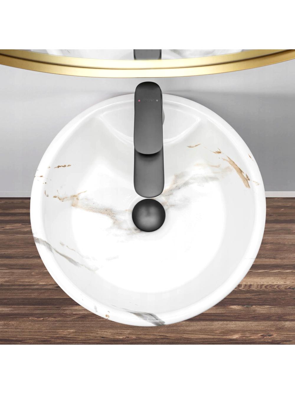 Umywalka Ceramiczna Wolnostojąca Blanka Marble Marmur