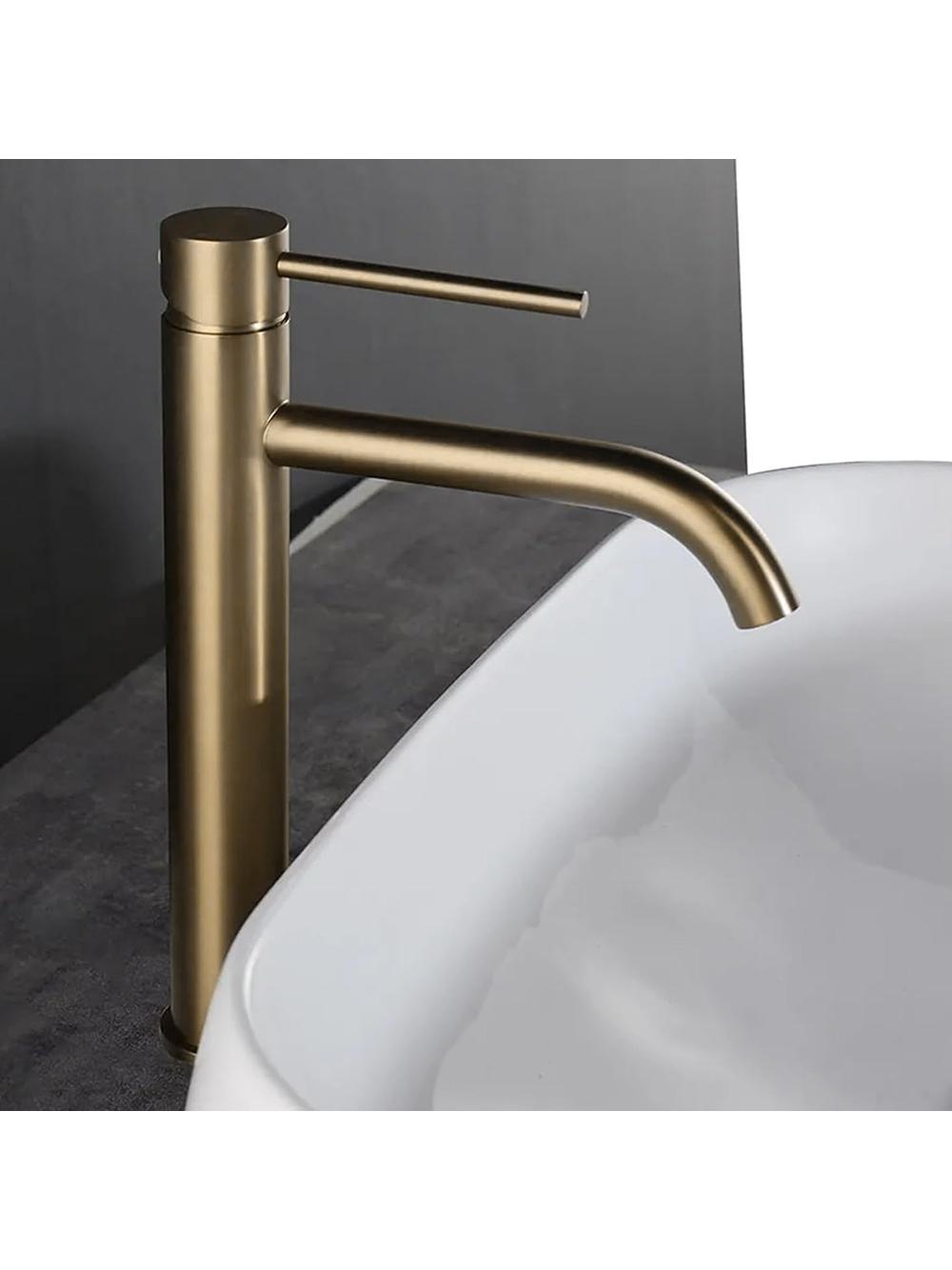 Βρύση REA LUNGO Gold Brushed High Basin Baucin