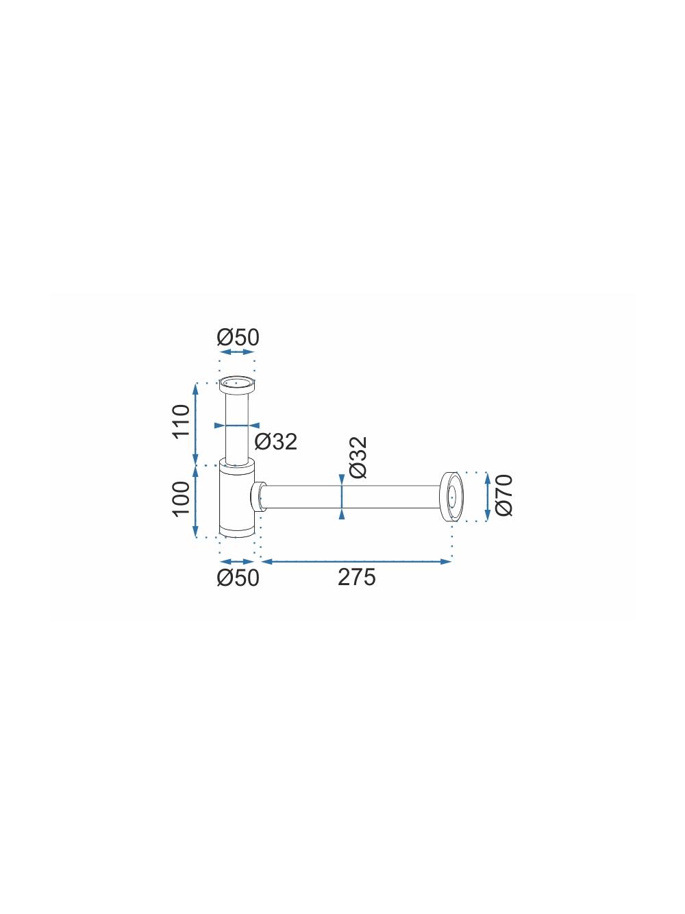 Universal Click-Clack Νιπτήρας Siphon Rea Black Antique