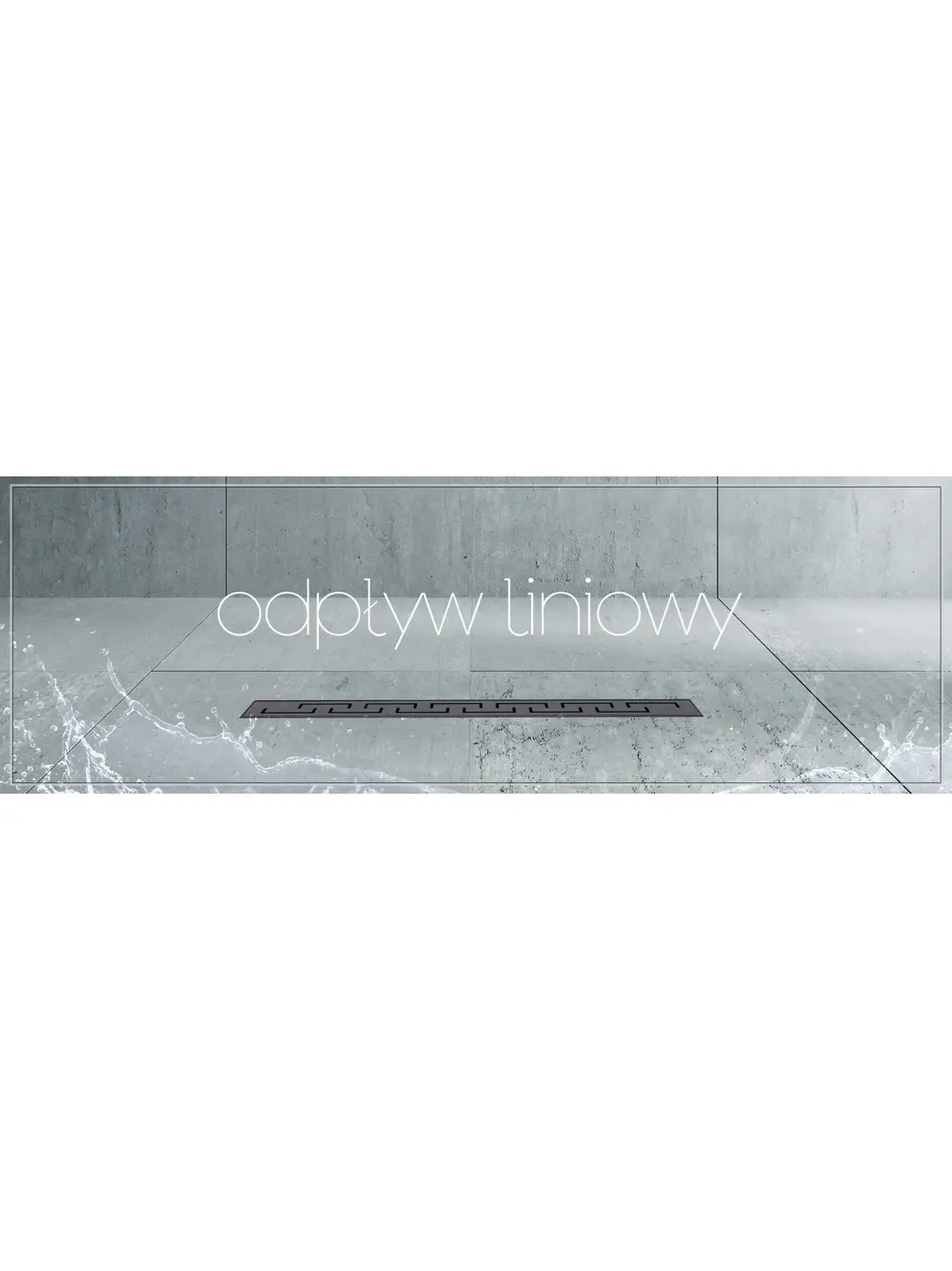 Odpływ Liniowy REA GREEK PRO Czarny 90