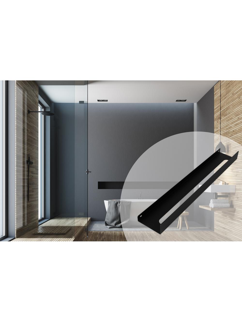 Półka łazienkowa prysznicowa SF02 60cm czarny mat