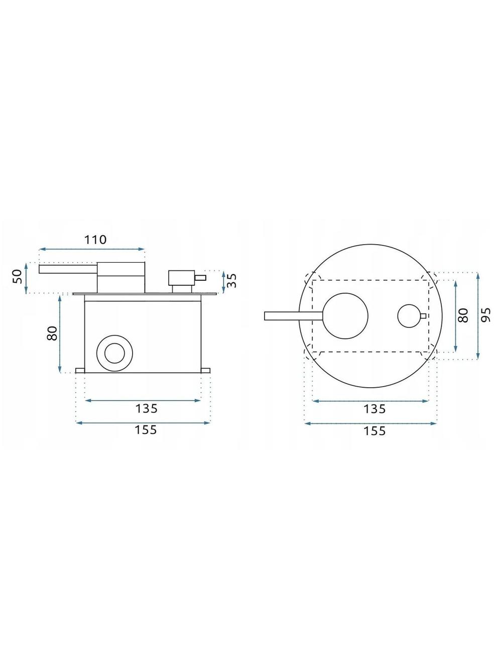 Shower system  Rea Foss Clif Brush Gold + BOX