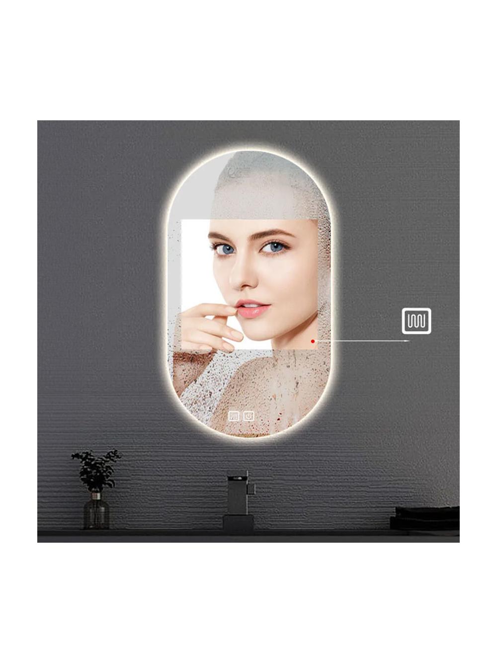 LUSTRO ŚCIENNE LED EGG 60x80 cm