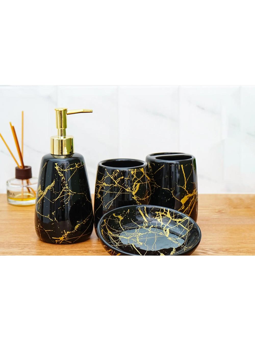 Zestaw łazienkowy ceramiczny 322123 Czarny