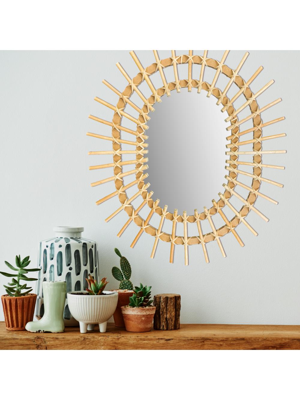 LUSTRO ŚCIENNE BOHO 57CM QDJ5749