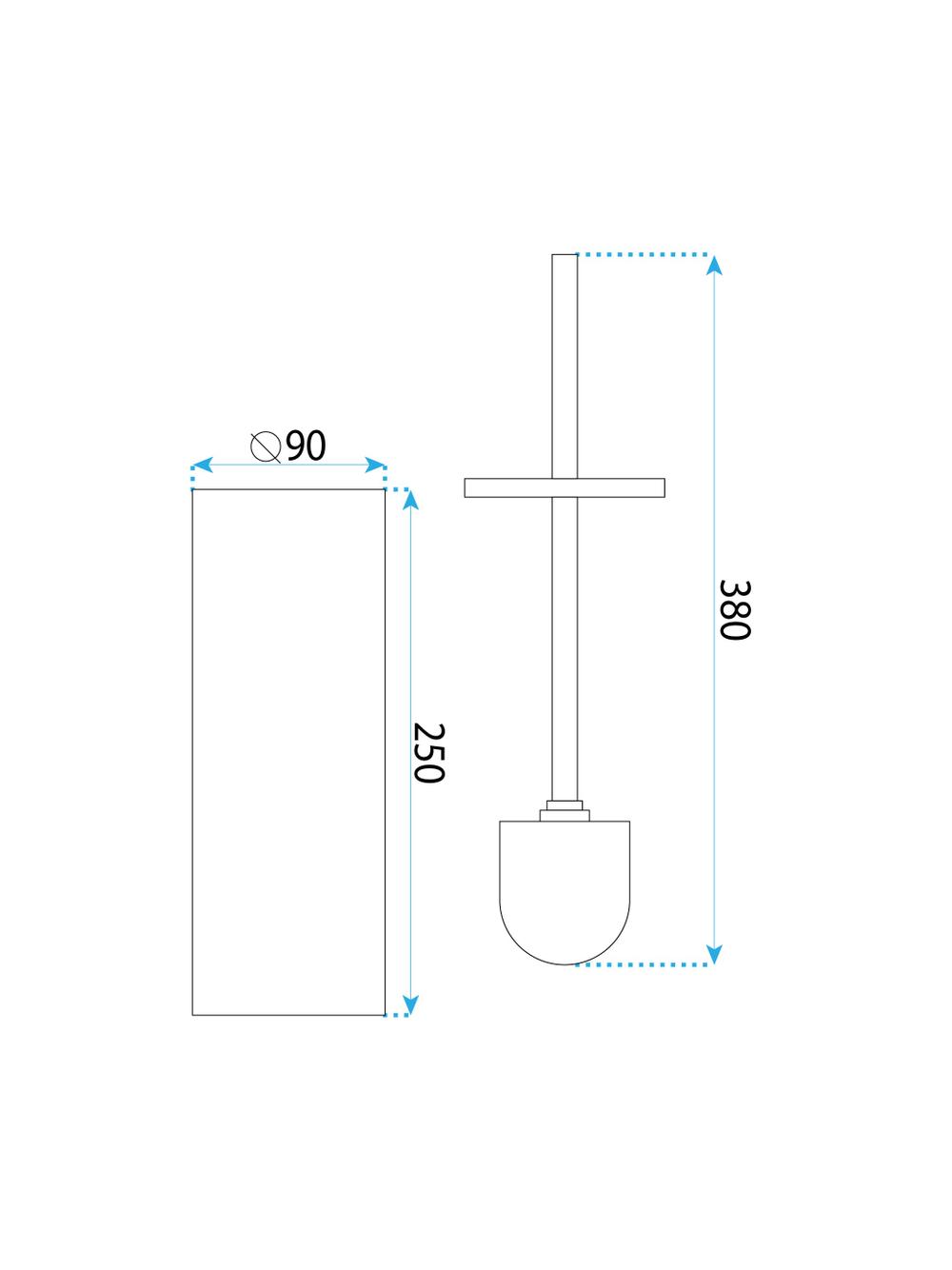 Szczotka WC B106 CHROME