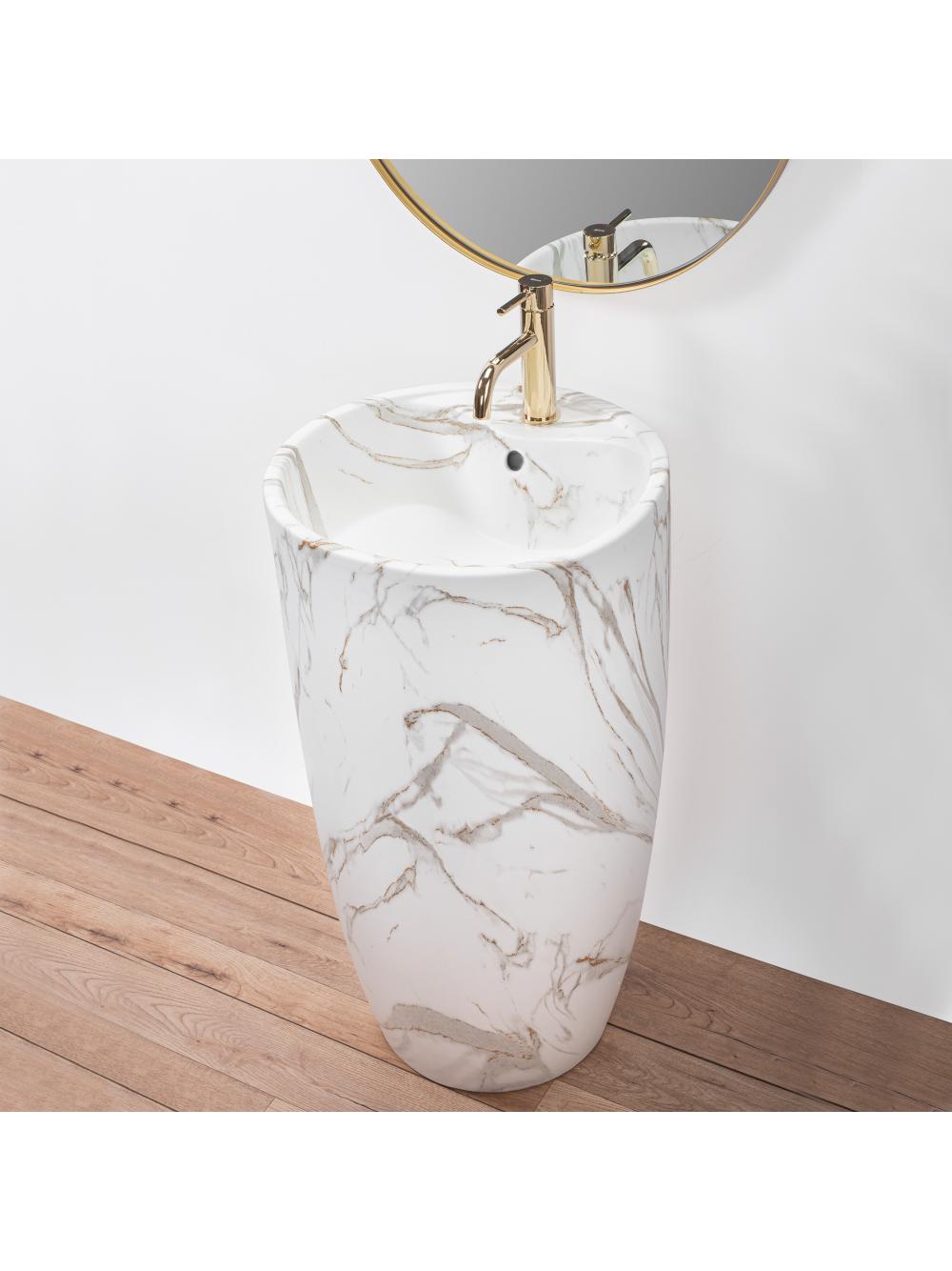Umywalka Ceramiczna Wolnostojąca Anya Lava mat