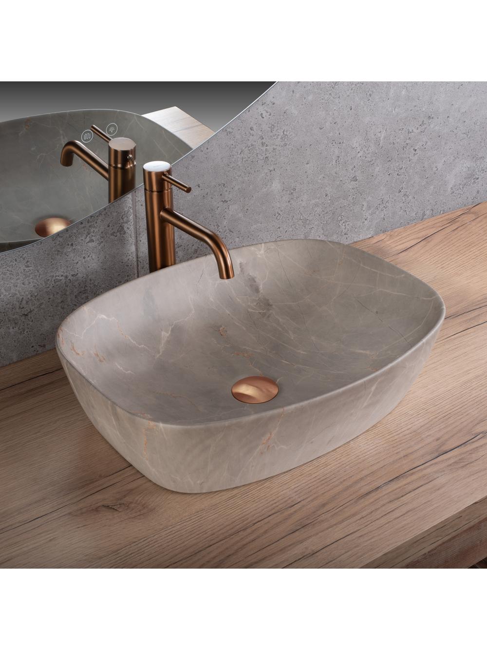 Umywalka nablatowa Rea Freja Beige