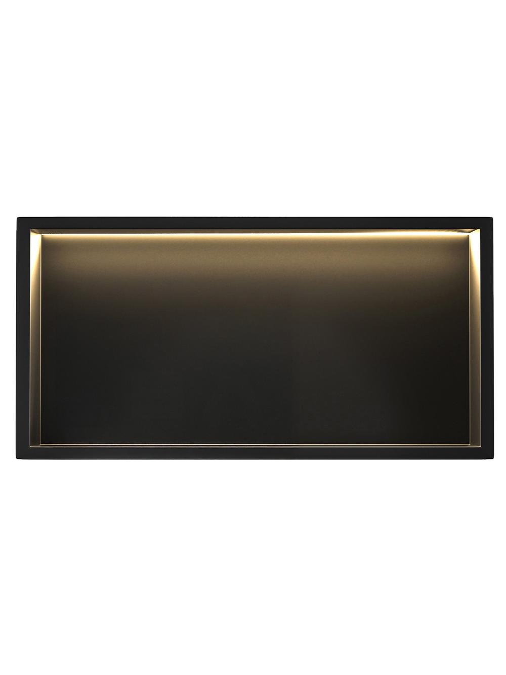 VSTAVANÁ KÚPEĽŇOVÁ POLICA LED 30x60 black