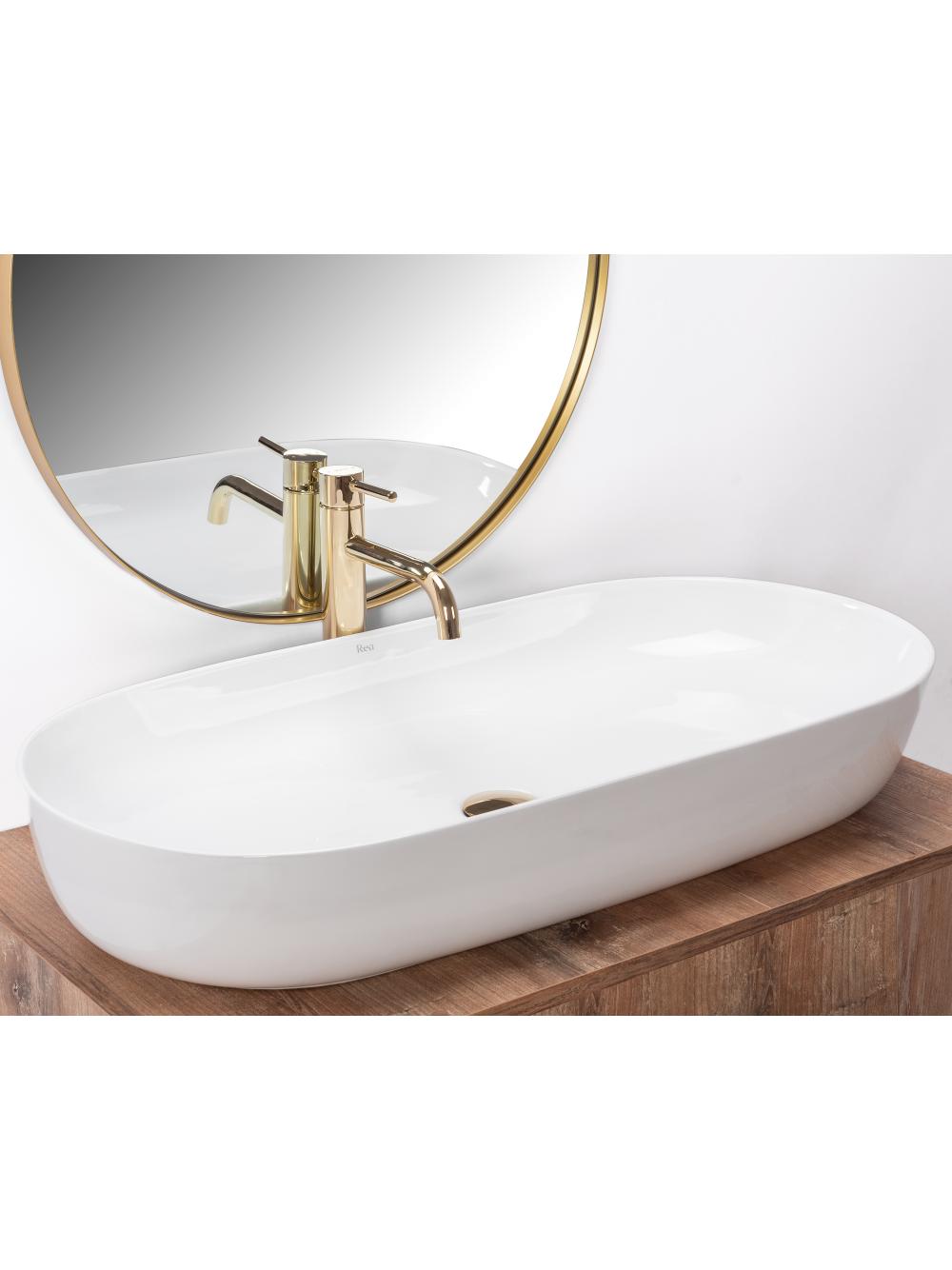 Umywalka Nablatowa REA CLEO 81 White