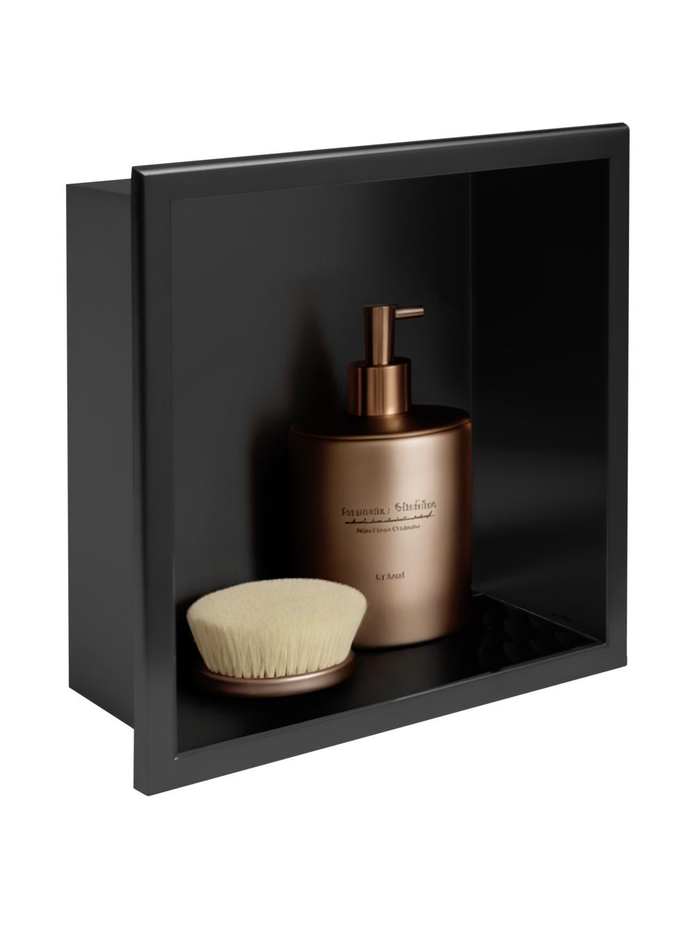 bathroom shelf 30x30 matte black