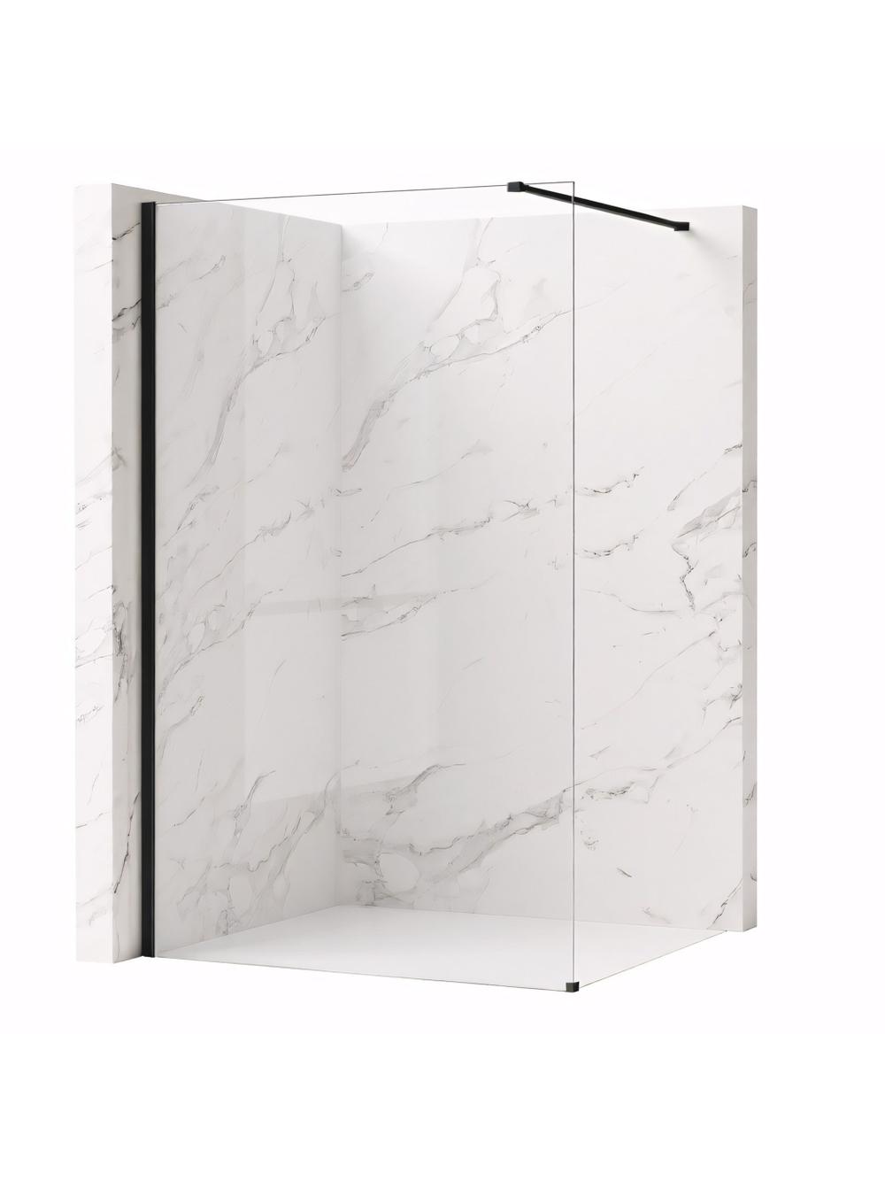 Ścianka prysznicowa Rea Flexi Transparent / Black 140