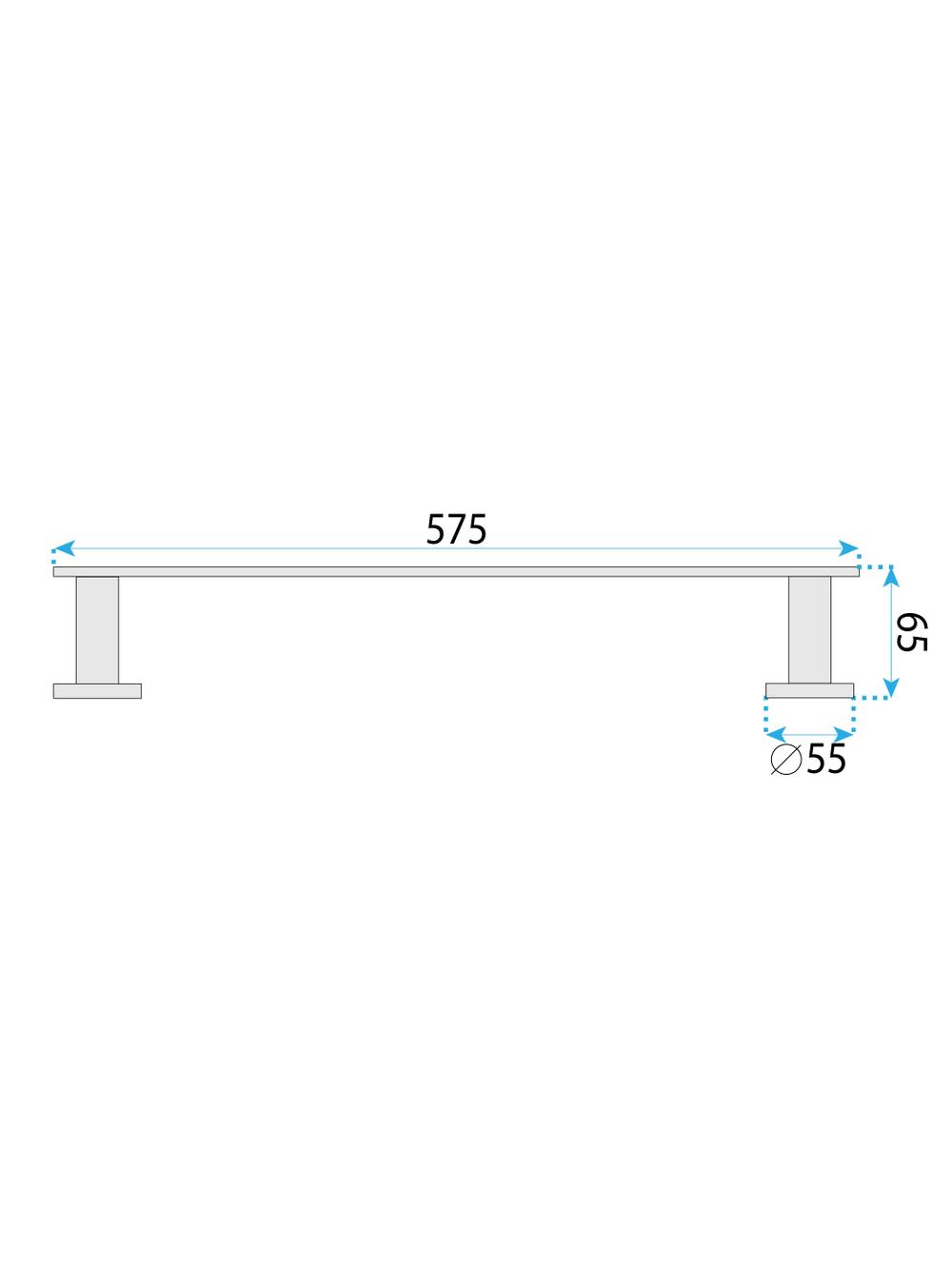 Wieszak łazienkowy jednoramienny Til 101 Złoty Szczotkowany
