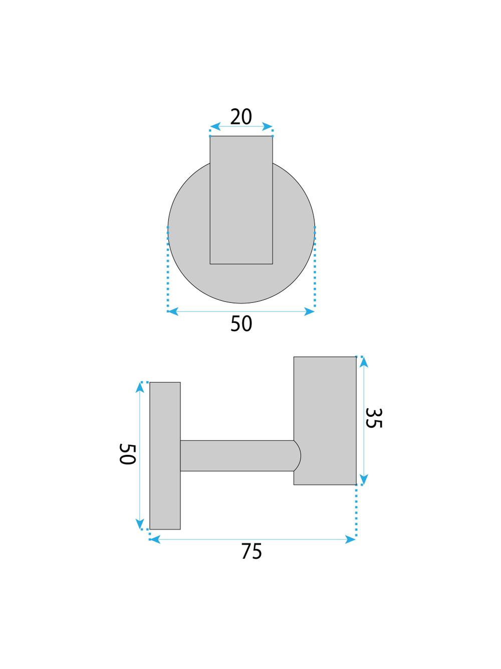 Wieszak łazienkowy 5705 Galo Złoty Szczotkowany