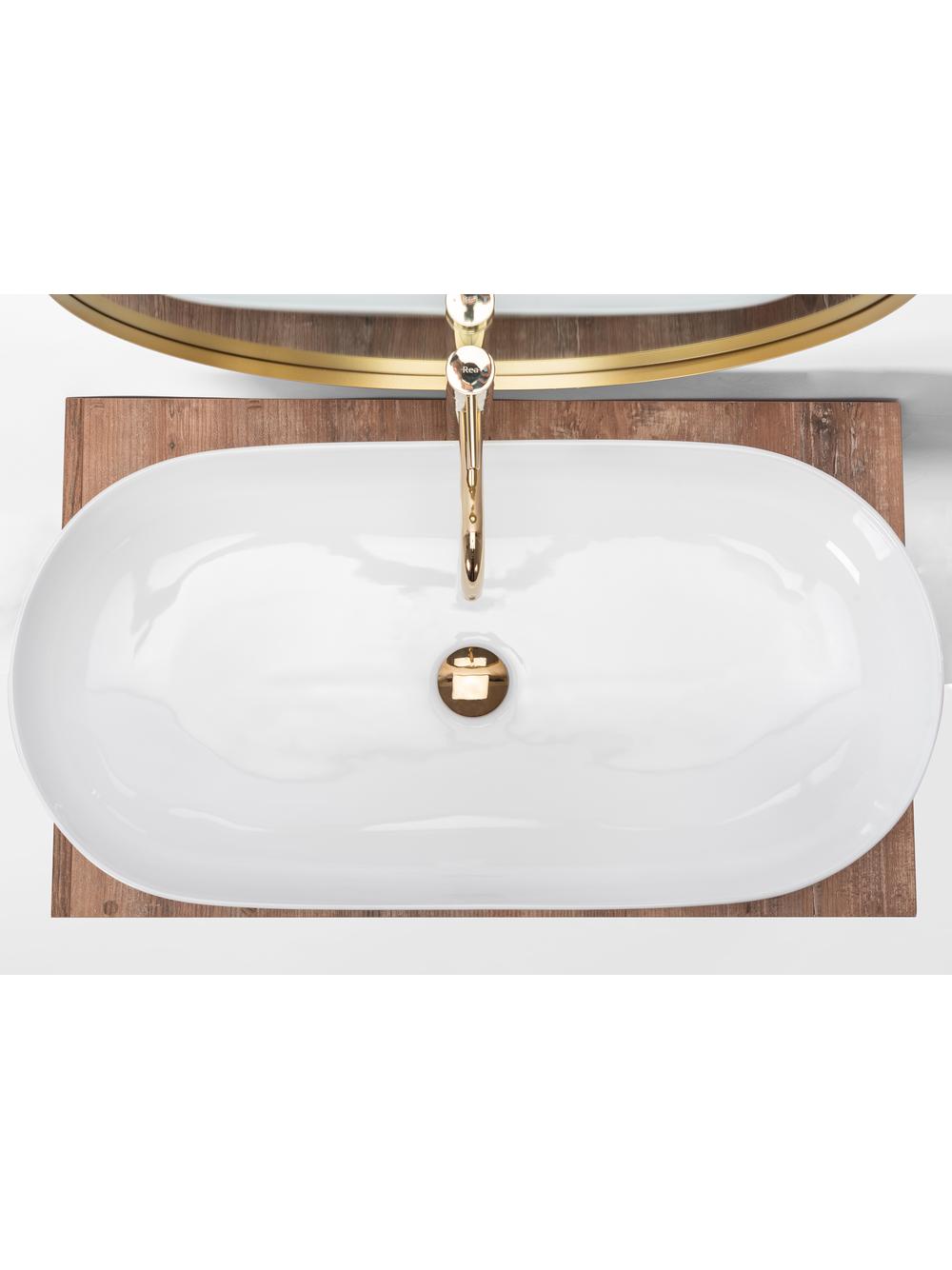 Umywalka Nablatowa REA CLEO 81 White