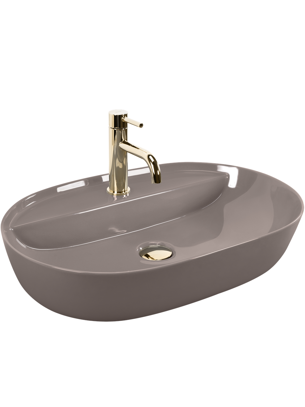 Umywalka REA Aura 61 Beige Shiny