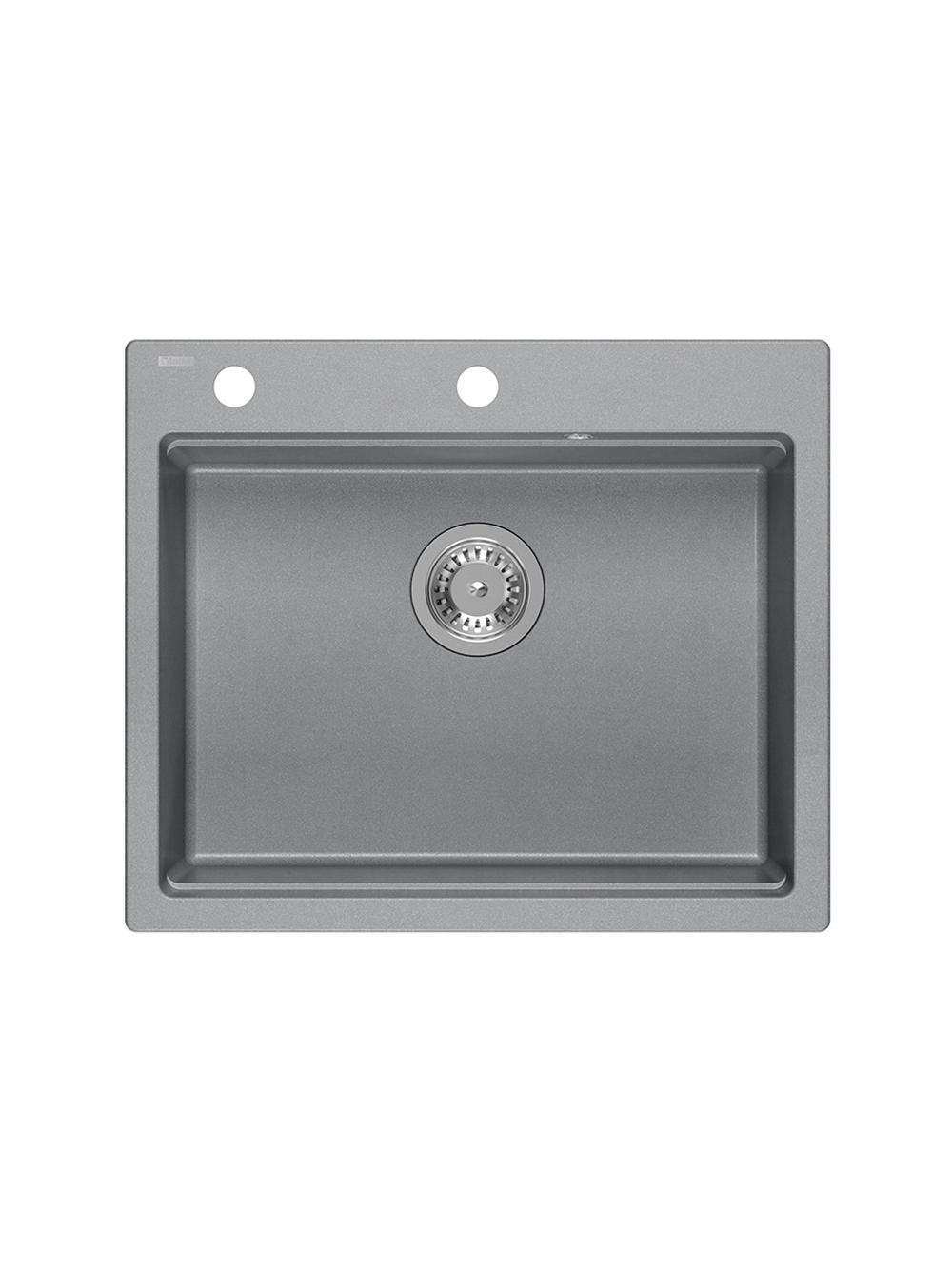 Zlewozmywak granitowy KURT 110 WORKSTATION SZARY Metalik