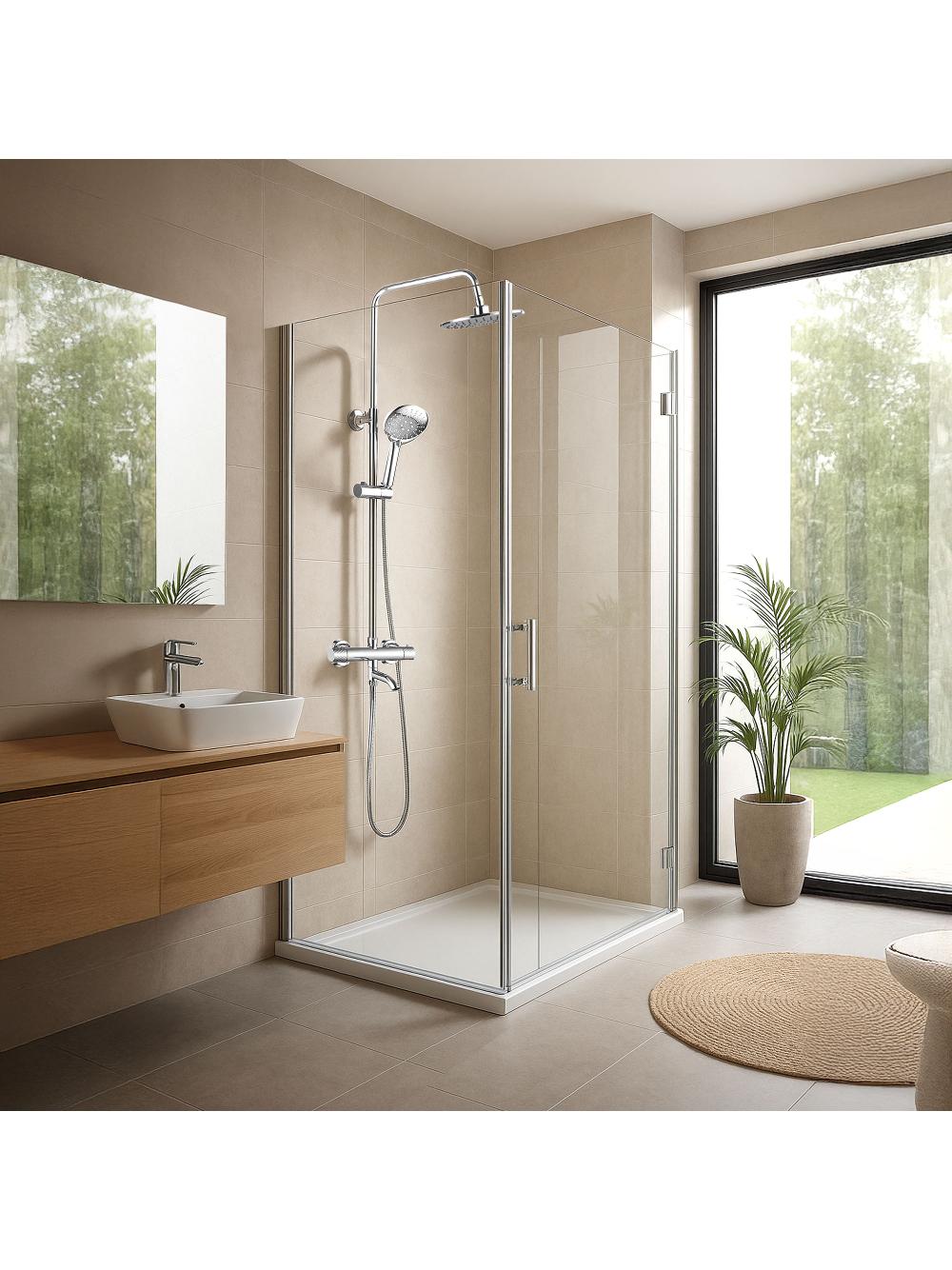 Termosztátos zuhanyszett Lungo Diamond chrome