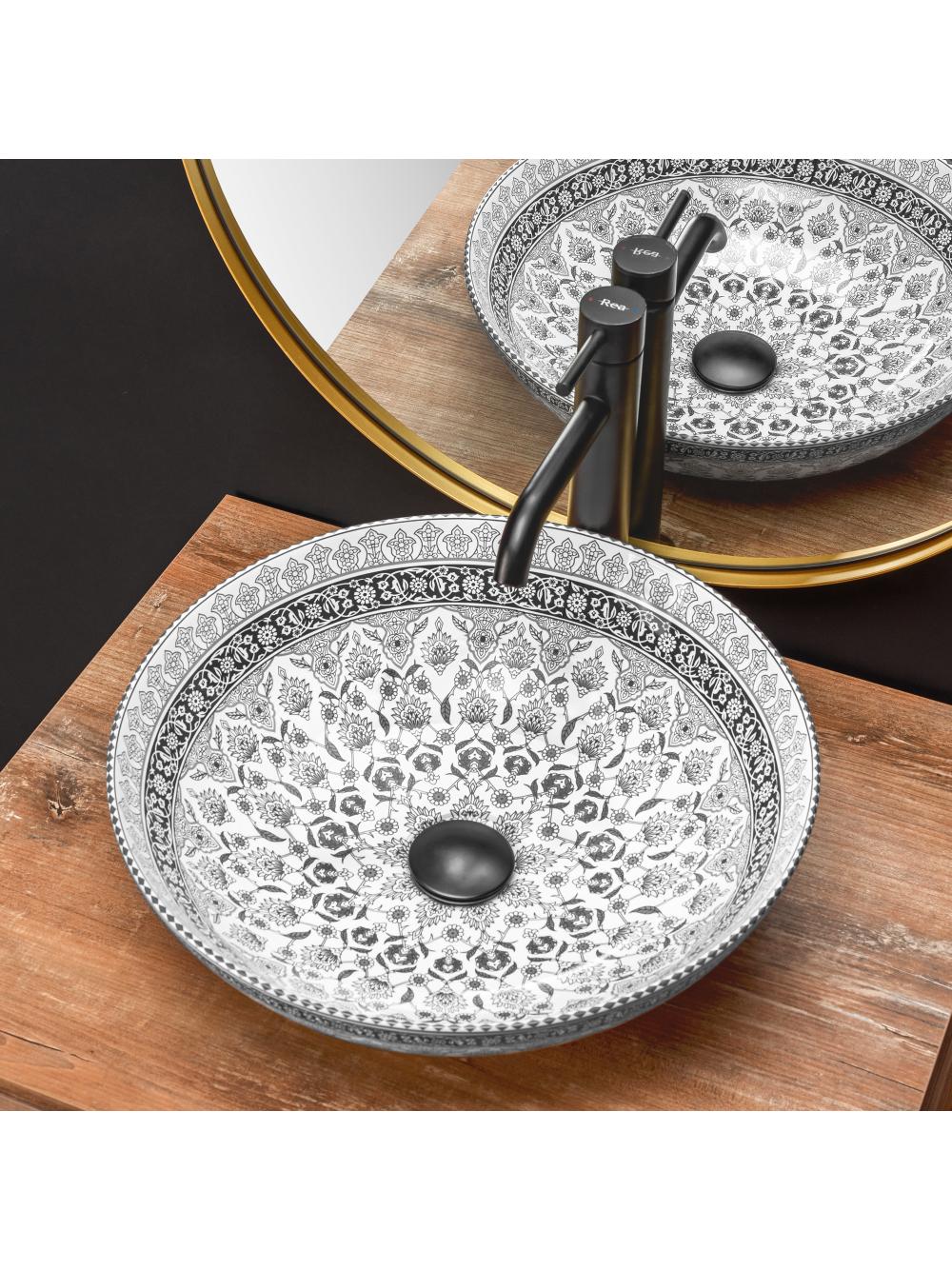 Umywalka nablatowa Rea Arte dark grey