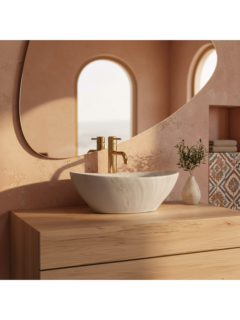 Umywalka nablatowa Rea Sofia Ash Matt