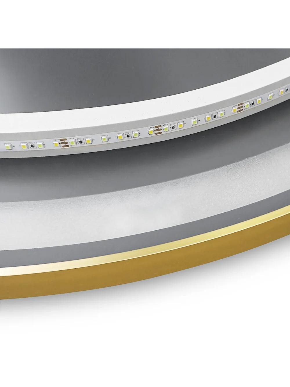 LUSTRO ŚCIENNE LED 90cm MMJ Złote Szczotkowane