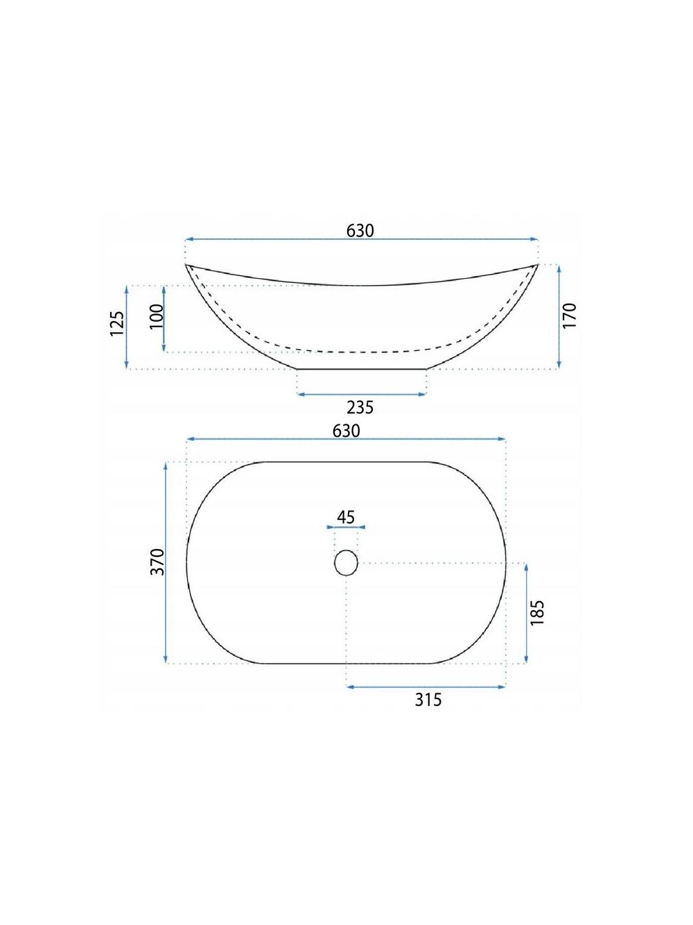 Умывальник на столешницу Basaro Westa