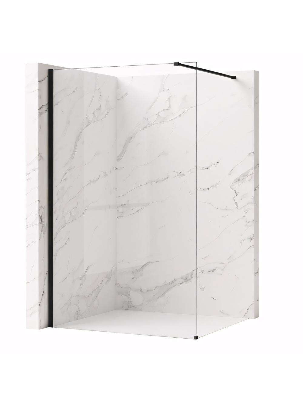 Ścianka prysznicowa Rea Flexi Transparent / Black 80