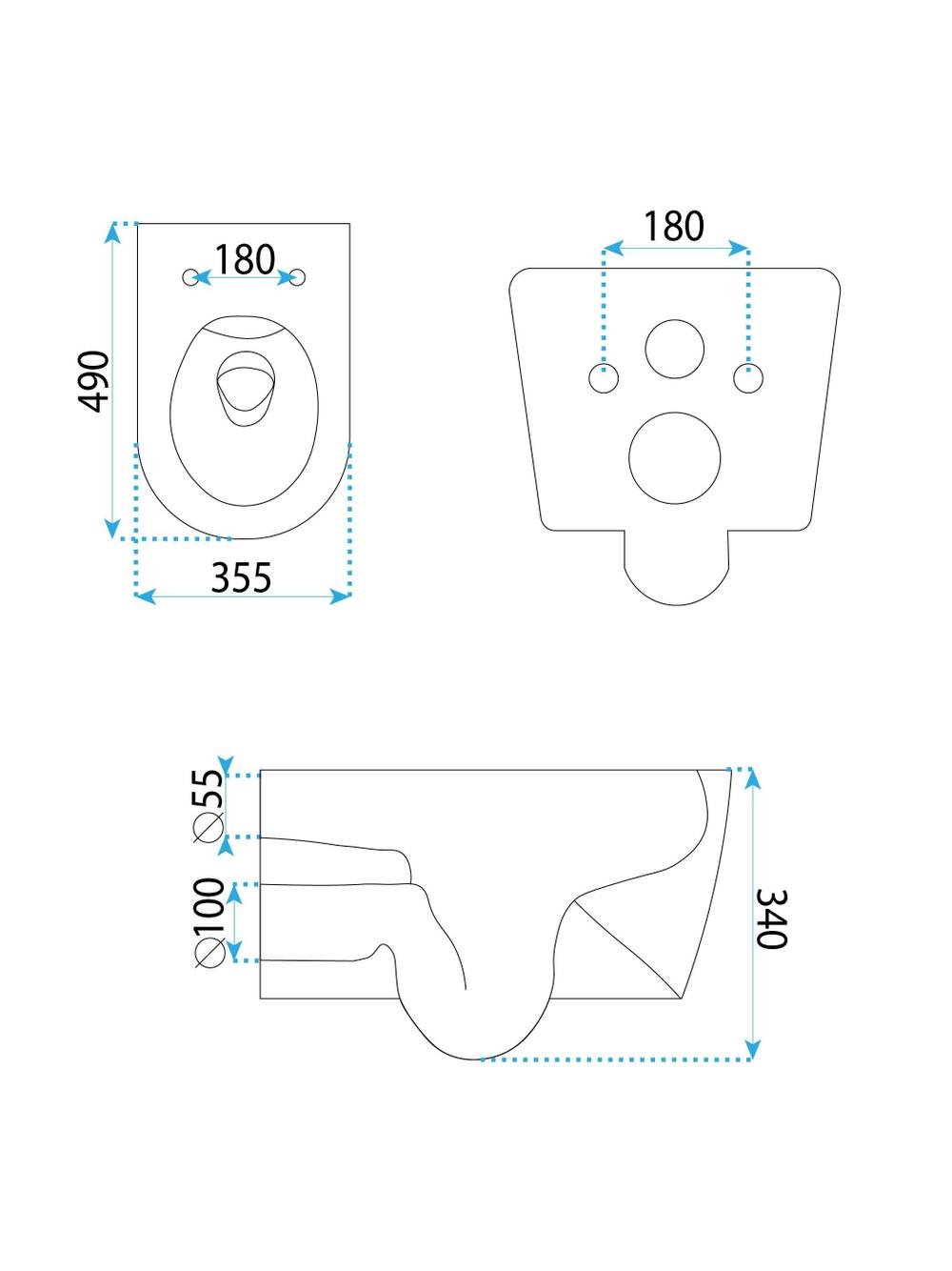 Vaso sanitário Rea Gustavo Rimless