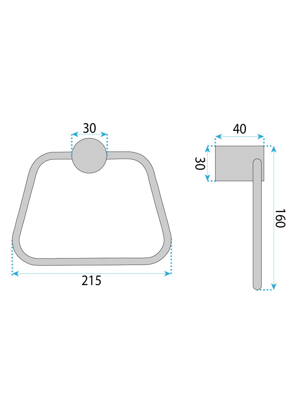 Wieszak łazienkowy Tomi 5810 Złoty Szczotkowany