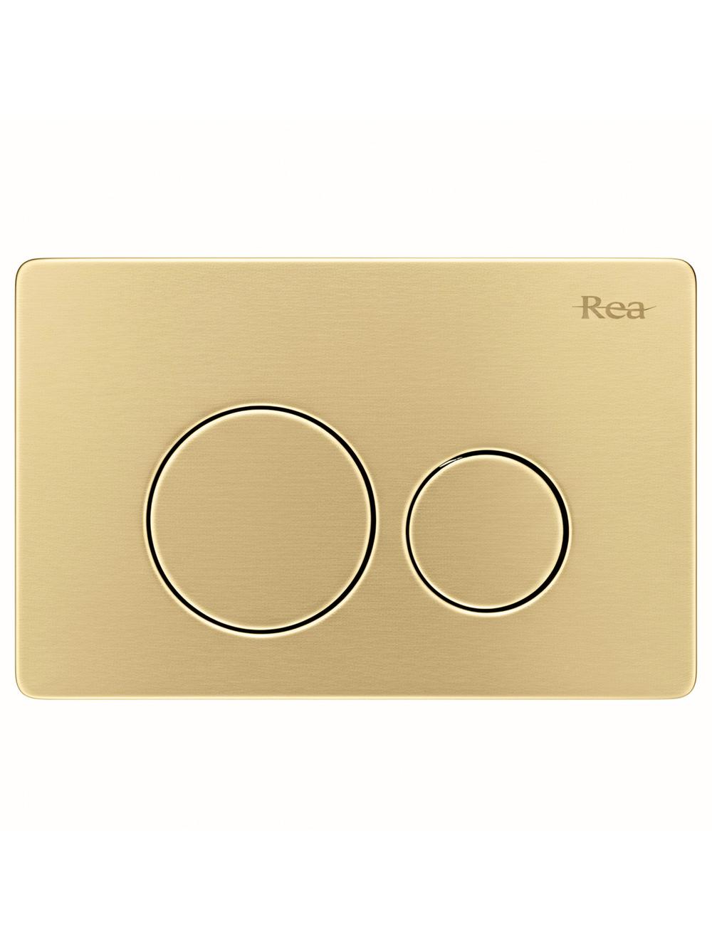 Cadru WC încastrat Rea cu buton I Brush Gold