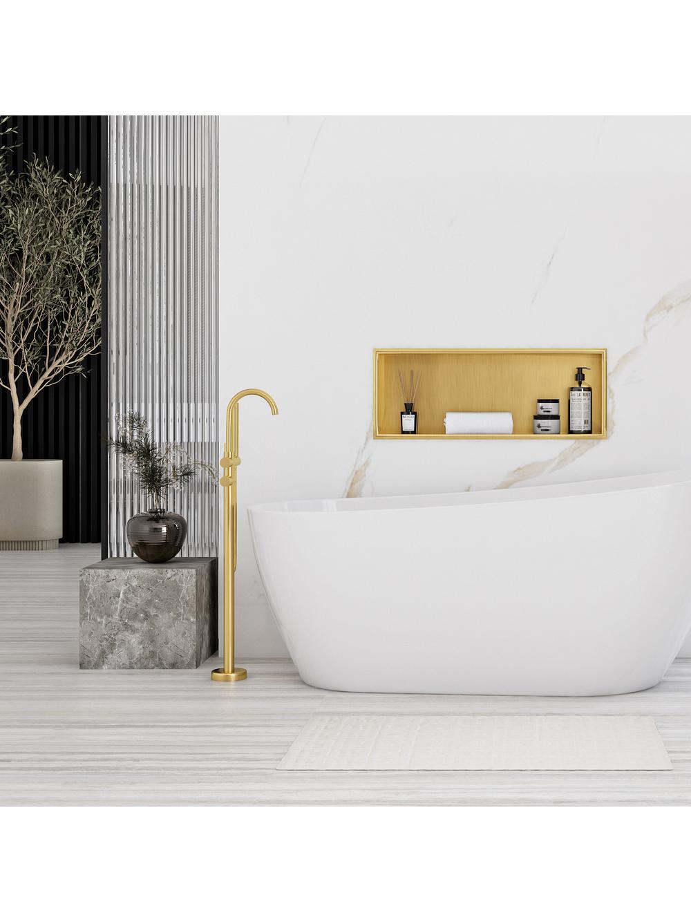 bathroom shelf 30x60 gold brush