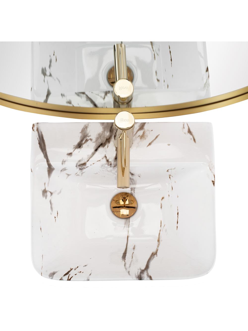 Umywalka Ceramiczna Wolnostojąca ARIS Marble