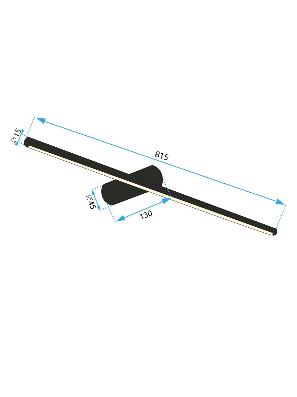 KINKIET ŁAZIENKOWY LED 80CM APP1343-W Black