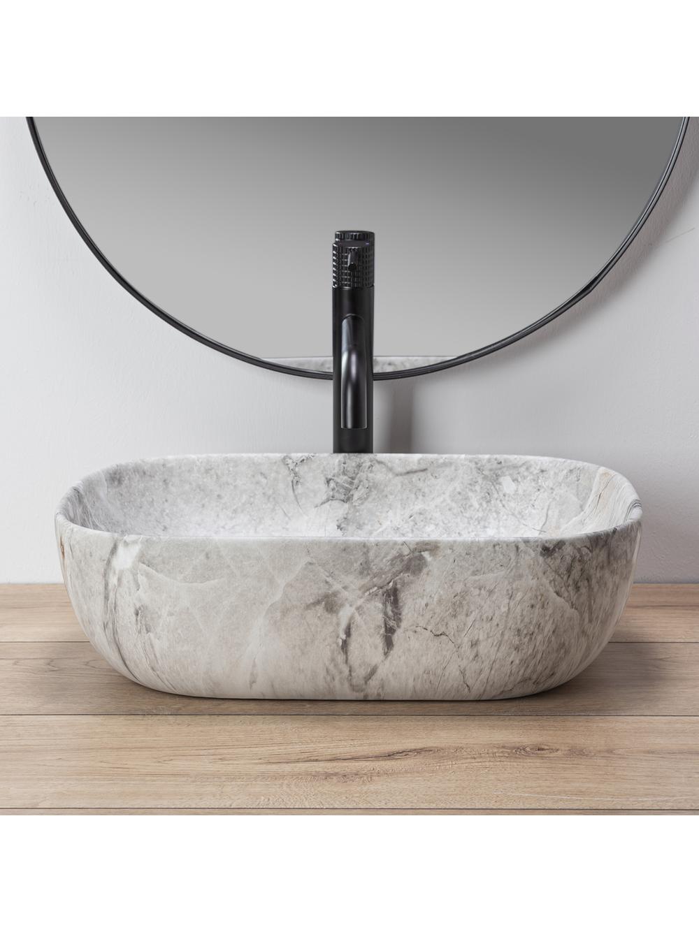 Umywalka nablatowa Rea Livia Stone Mat