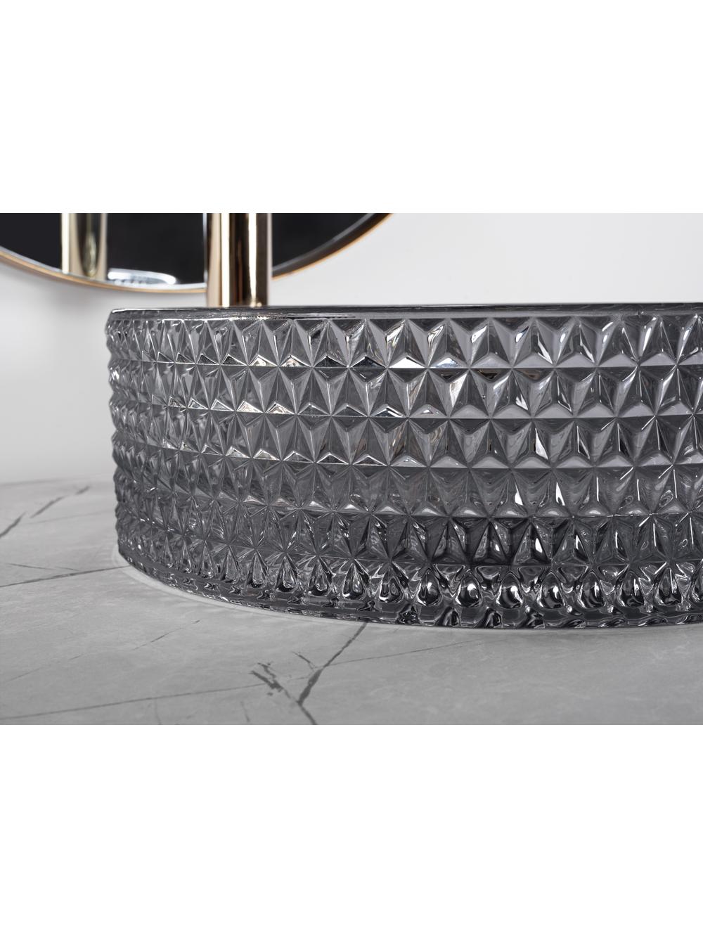 Umywalka nablatowa Rea Cristal Black