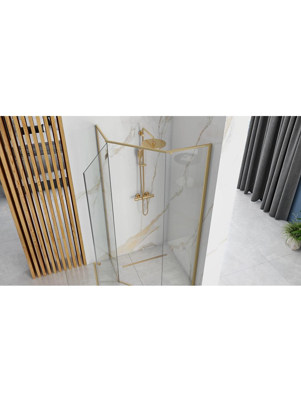 Душ кабина Rea DIAMOND 100x100 BRUSH GOLD