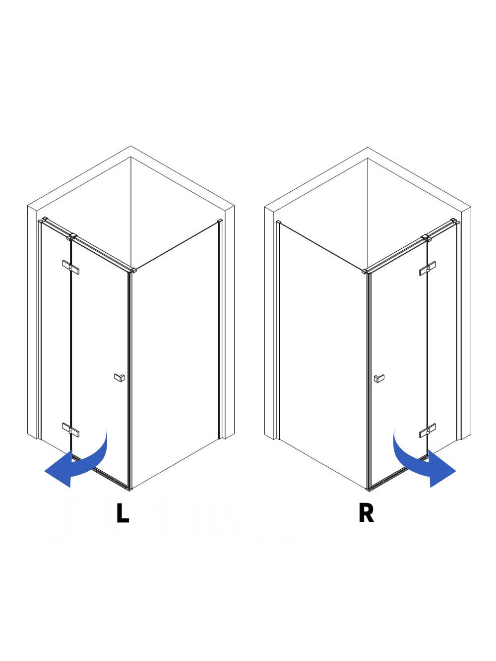 Cabina doccia Rea Atlas 90x80 Chrome
