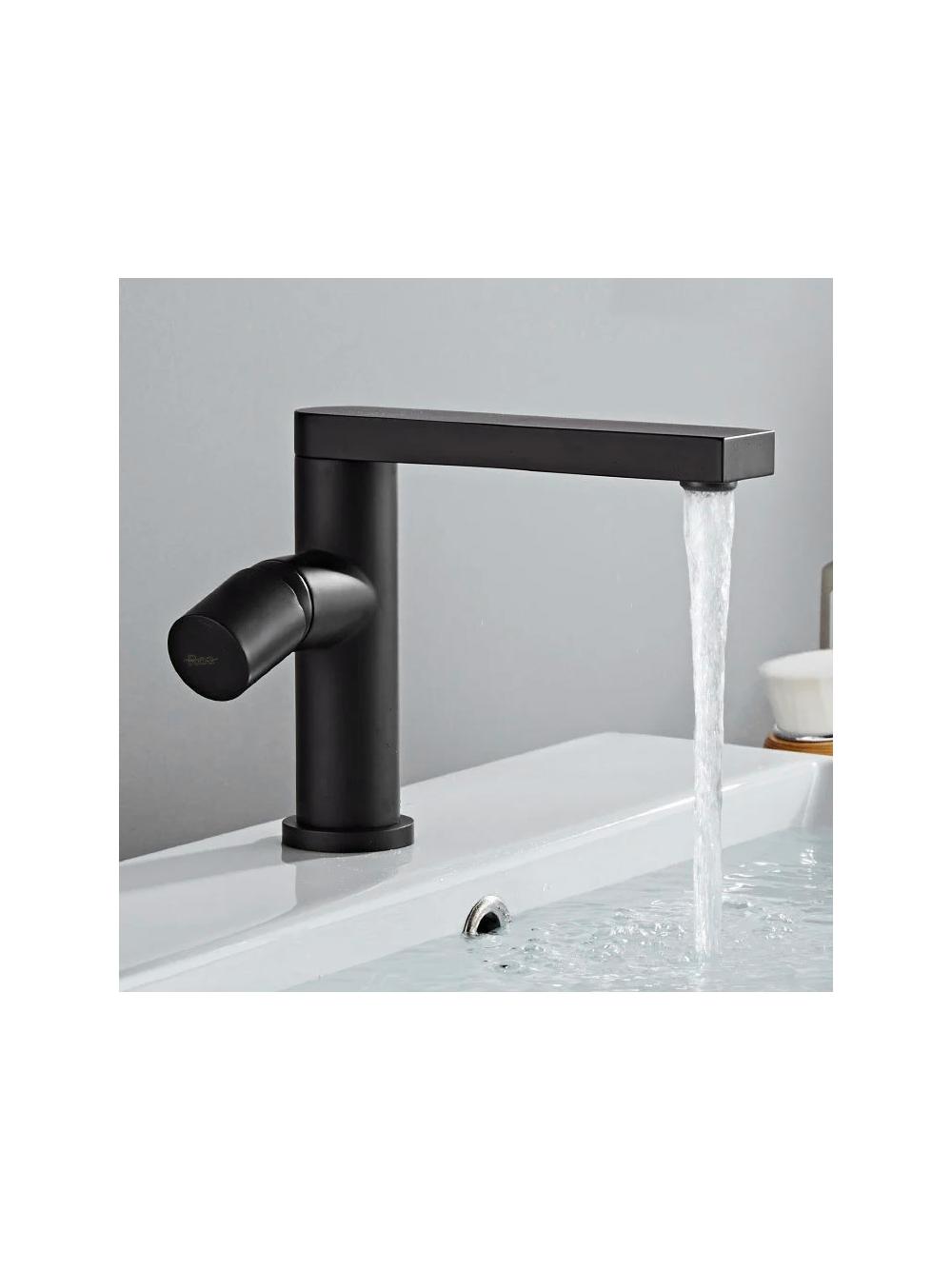 Bateria Umywalkowa REA TAP Czarna Niska